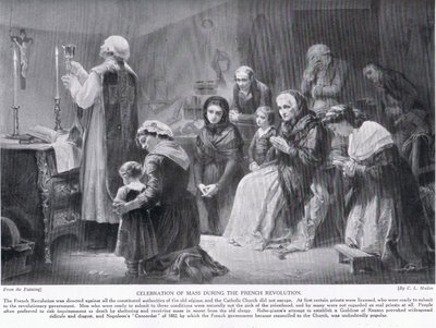 Celebration of Mass During the French Revolution by Charles Louis Lucien Muller